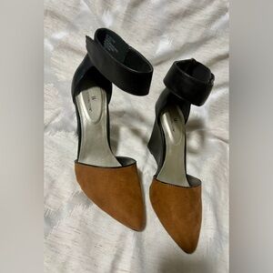 Worthington women's closed-toe ankle strap d'Orsay heels.